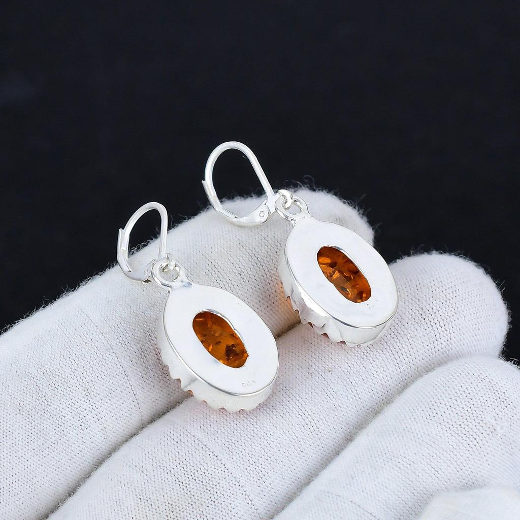 Серьги из серебра 925 пробы с балтийским янтарем, серьги-подвески из серебра в стиле бохо, подарки на годовщину, подарки для нее