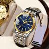 Top Brand Men's Watch New Fashion Elegant Waterproof Luminous Double Calendar Quartz Watch