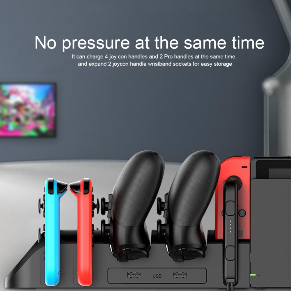 Зарядная станция для Nintendo Switch и OLED Joycon Joy Con Консоль Зарядное устройство для аккумулятора Контроллер Nintendoswitch База