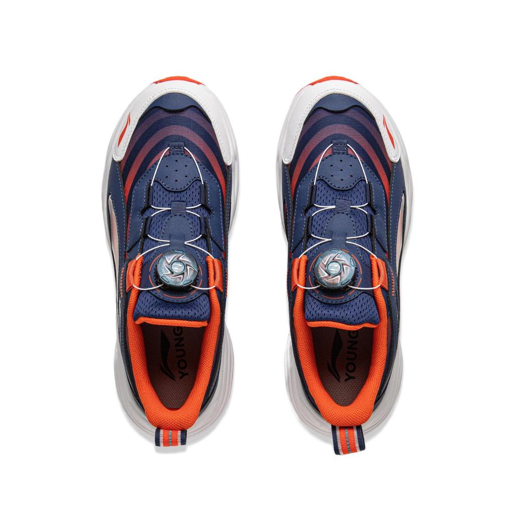 Li Ning Kids Aurora Sports Lifestyle Series Ground Gripping Fashion Anti-Kick Wear-Resistant Breathable Low-Top Casual Shoes YKCV202-3