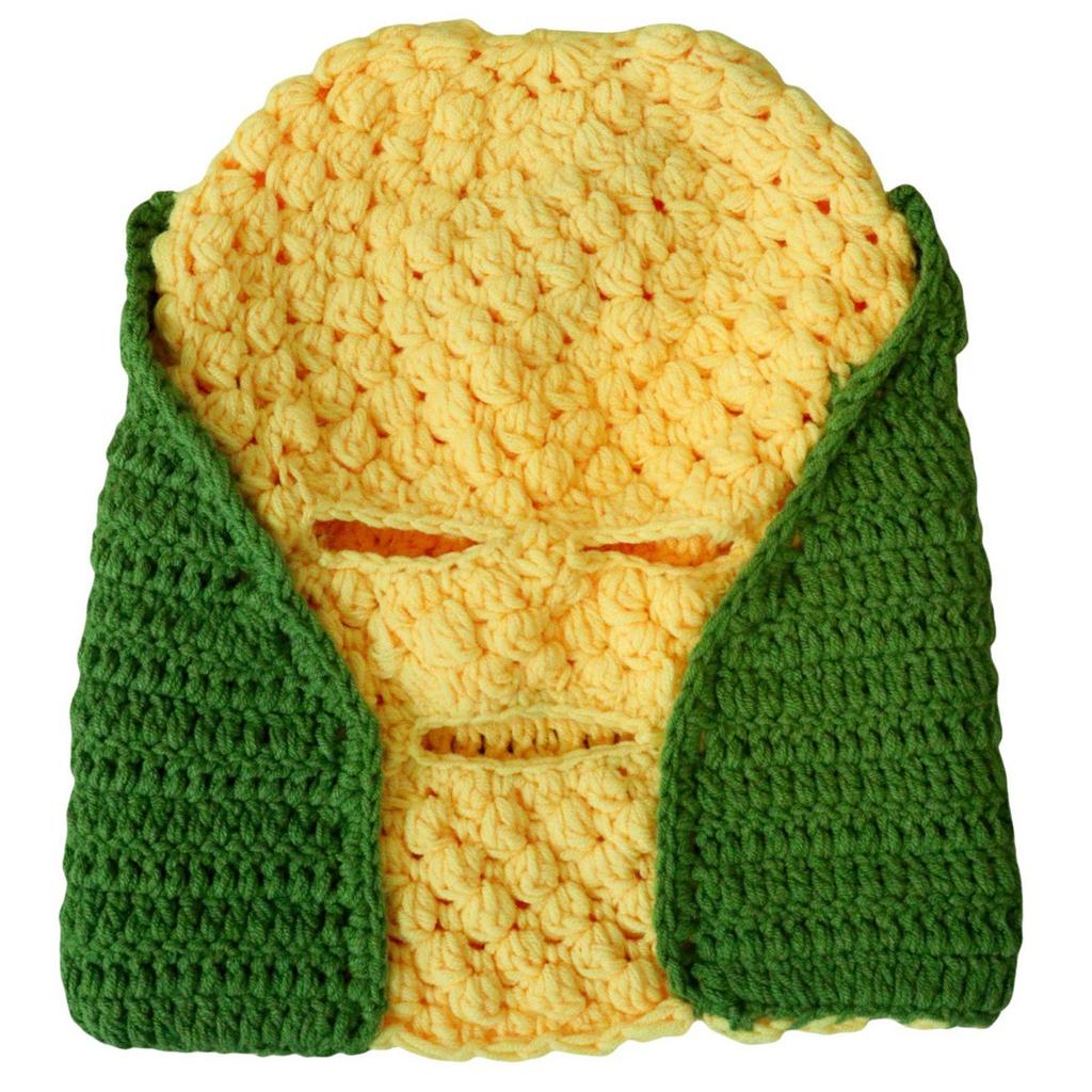Crochet Maize Cob Balaclava Hat for Adult Fun Novelty 3Hole Balaclava Hat for Winter Activity Carnivals Party Headgear