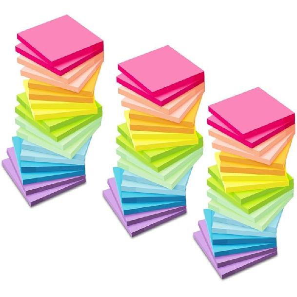 (18 Pack) Pop Up Sticky Notes Refill,3x3 in Popup Notepads,Accordion Stickies Super Sticking Power,Office School Memo Note Pads Bright Colors,Post on