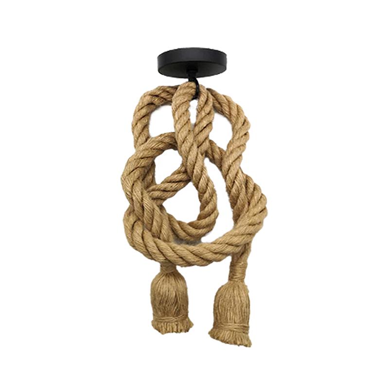 Винтажный Ретро Промышленный Лофт Держатель Пеньковой Веревки Потолочный Подвесной Светильник Лампа Кафе Ресторан Ретро Люстра