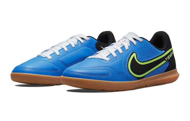 Nike Tiempo Legend 9 Нескользящая Амортизация Устойчивость к истиранию Низкие Детские Футбольные Бутсы Синий Черный Детские DA1332-403