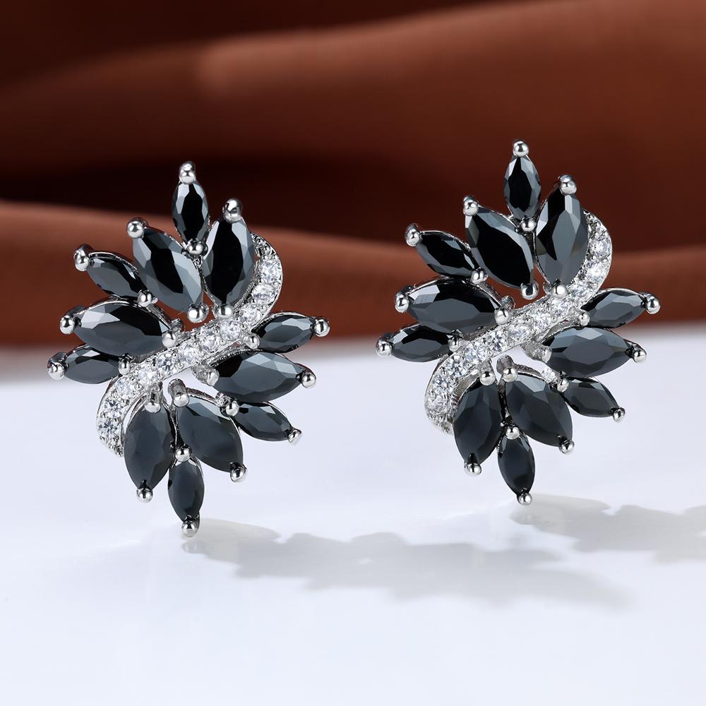 Винтажные цветочные серьги-гвоздики с красным кубическим цирконием для женщин, золотой цвет, модные свадебные украшения, Рождественский подарок