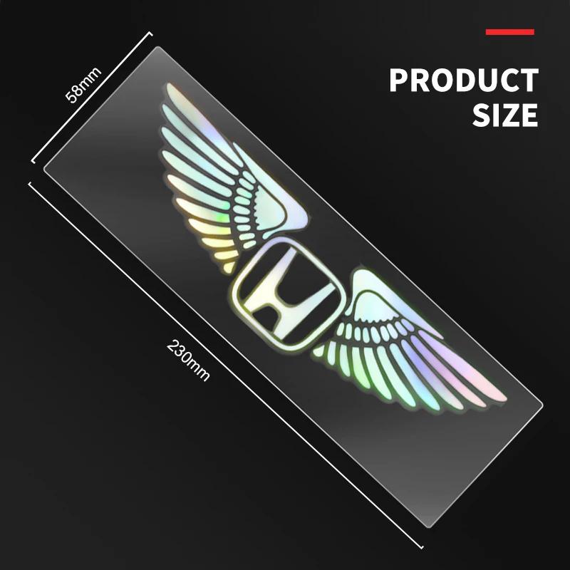Laser Rainbow Angel Wings Car Fuel Tank Decals for Honda Civic Accord Fit City Vezel CRV Odyssey Jazz Prelude Insight Accessorie aja256