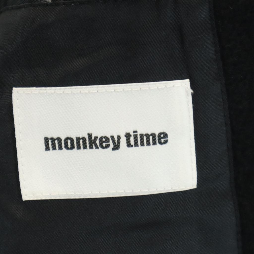 MONKEY TIME шерстяной смесовый пальто-честер L черное Мужское Б/У