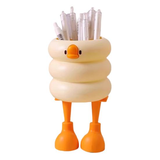 Подставка для ручек Мультяшный стиль Мороженое Утка Форма Органайзер для ручек Большая вместимость Офисные Школьные Канцелярские принадлежности