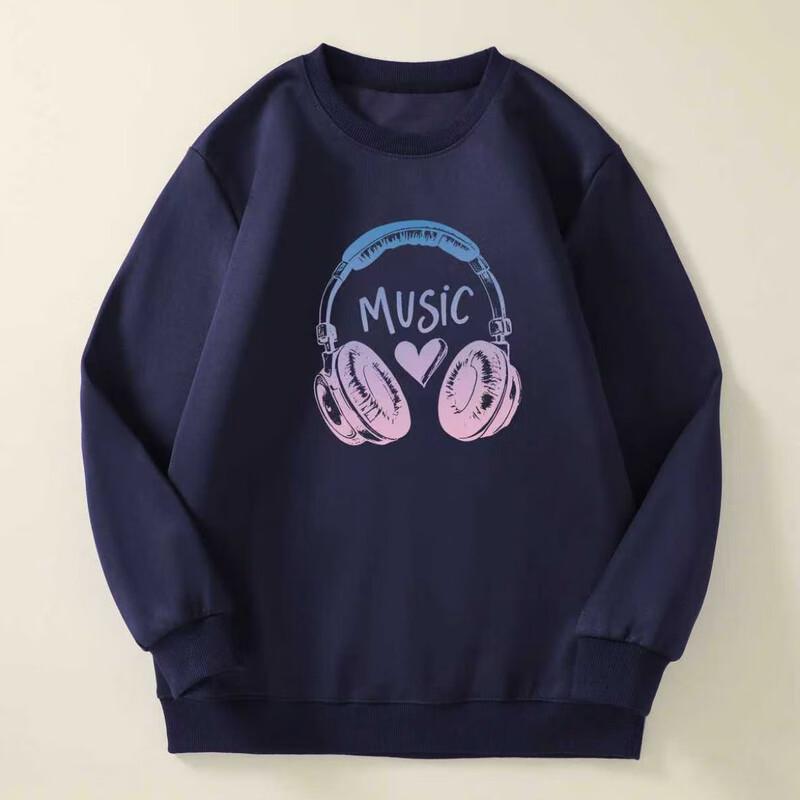 Jeanswest Men's 2025 Winter Loose Crew Neck Sweatshirt