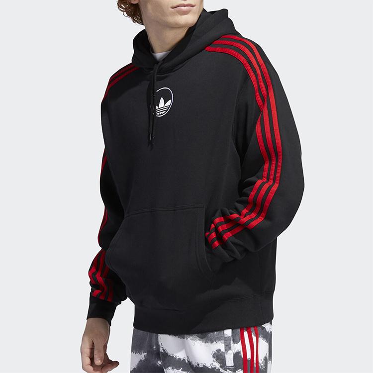 Adidas Originals Trefoil 3-полосная спортивная толстовка с круглым вырезом, мужские толстовки, черные GD2127