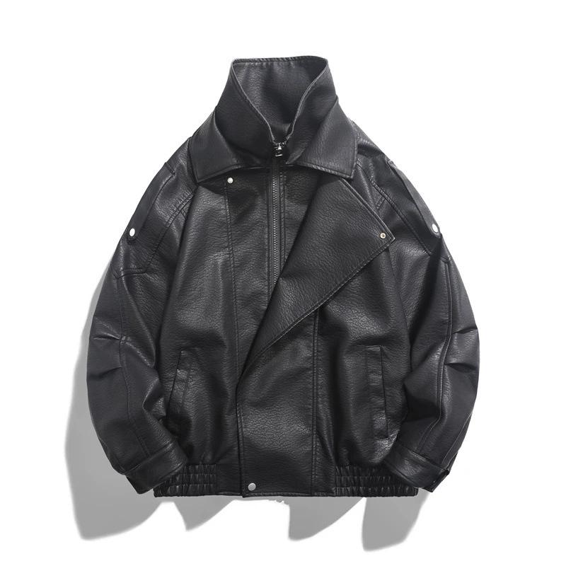 Летная куртка мужская весенне-осенняя верхняя кожаная куртка рабочая повседневная многосумочная кожаная куртка
