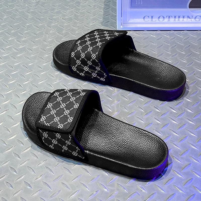 Summer Slippers Bathroom Platform Non-Slip Beach Men Slipper Sandals Slides Indoor Outdoor 2024