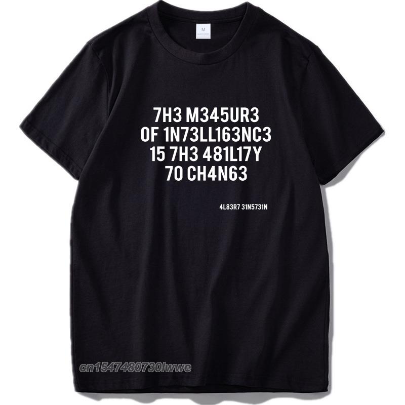 Hacker T Shirt Leet Language Stephen Hawking Design Tshirt Cotton Unisex Cloth High Quality Tshirt Eu Size