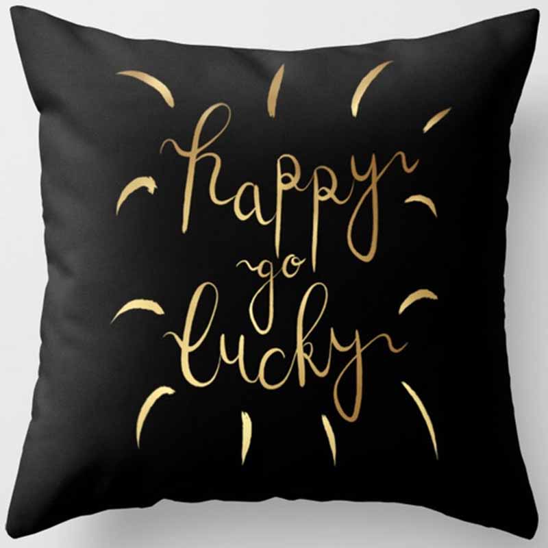 Черно-желтая квадратная наволочка, украшение для дома, чехол для автомобильного дивана 45 см * 45 см