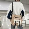 Women's Handbag Color Block Men's Messenger Bag Large Capacity Student Class Shoulder Bag