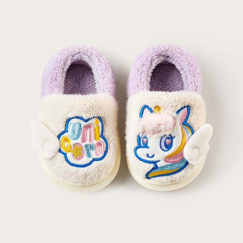 Детские теплые хлопковые туфли Зимние тапочки на толстой подошве