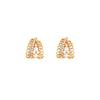 Trendy simple opal Ruyi earrings light luxury niche design exquisite earrings personalized high-end earrings