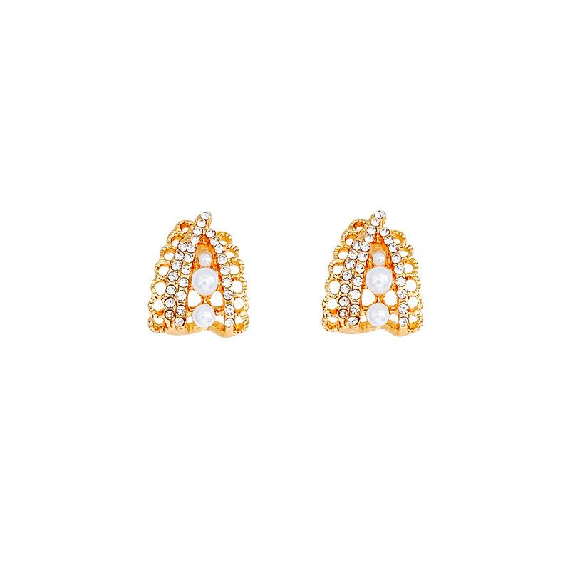 Trendy simple opal Ruyi earrings light luxury niche design exquisite earrings personalized high-end earrings
