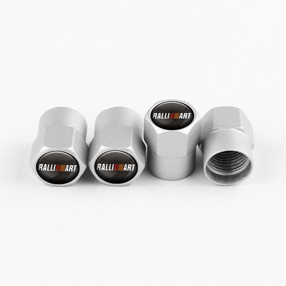 4Pcs Car Styling Tire Valve Stem Caps For Ralliart Logo For Mitsubishi Asx Lancer L200 Pajero Sport Attrage Xpander Mirage