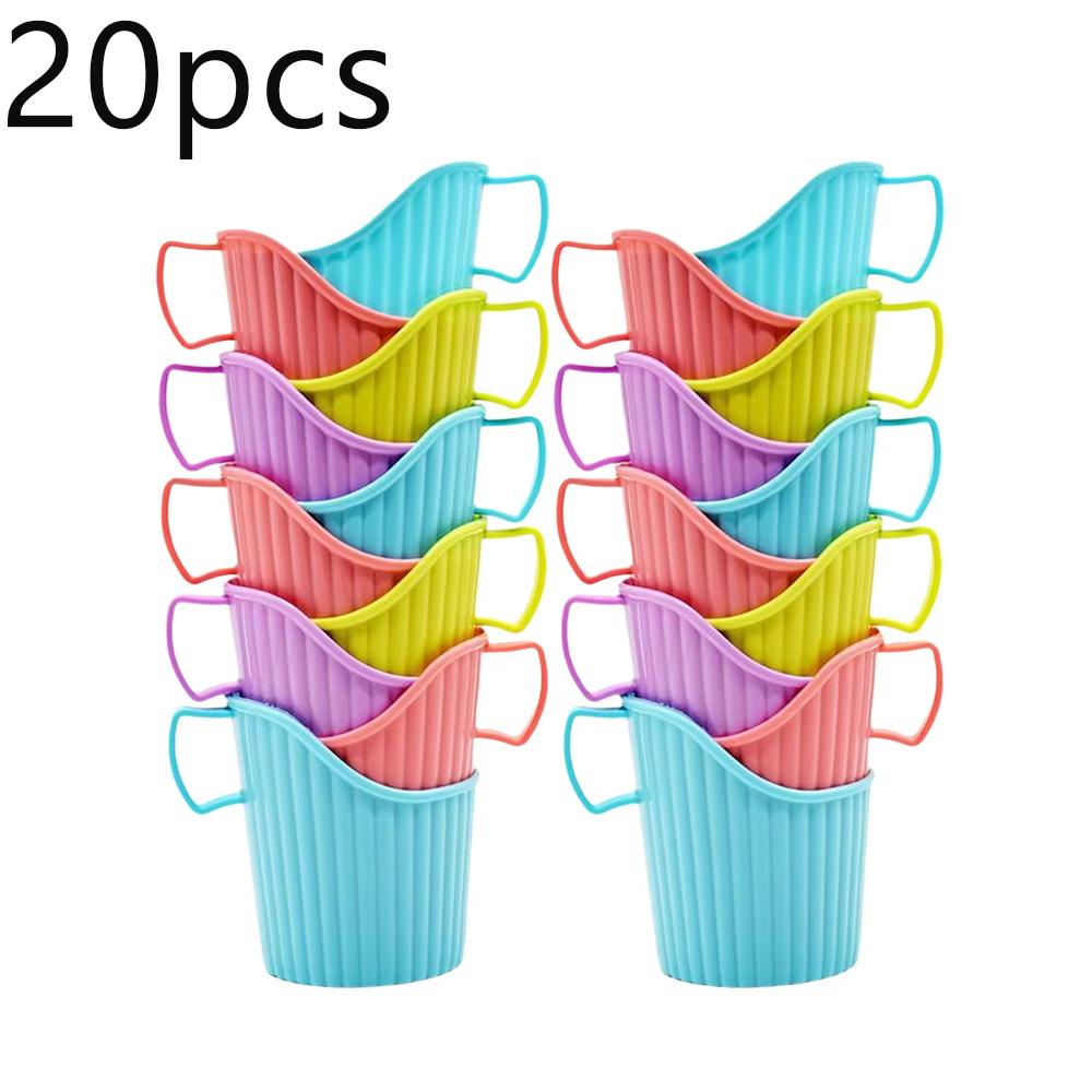 10/20pcs Disposable Paper Cup Holder Set Reusable Holder Anti-Scalding Cups Color Random Multipurpose Office Household Sleeve