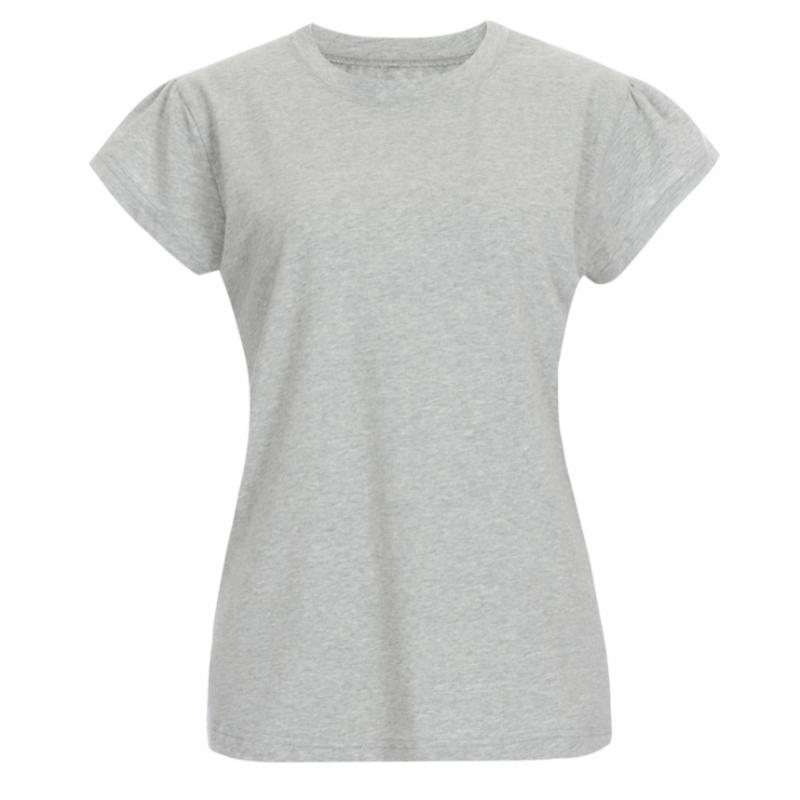 Shop Women S Shirred Cap Sleeved Round Daily Short Sleeve Tee Pink Dai wSh 095