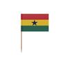 Cure-dents - Multicolore - Drapeau Ghana - 6.5 Cm - 100 Pièces - Bâton En Bambou