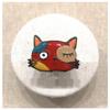 [R6212] - Designer Ring 'Lilipoupettes' (cat) Red - 22x18mm