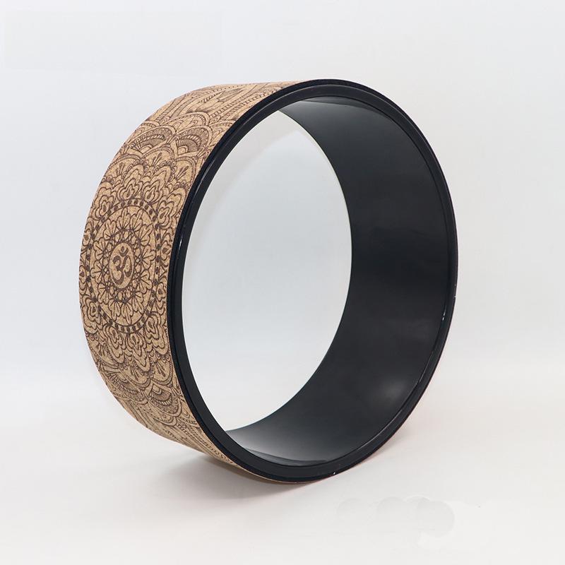 Колесо для йоги 32*14 см для тренировок, фитнеса и упражнений на пресс - подходит для беременных женщин и занятий родителей с детьми