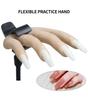 Professional Silicone Nail Practice Hand Model with Stand - Flexible Movable Fingers