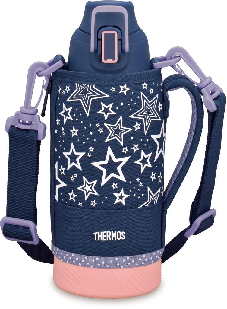 Thermos Vacuum Insulated Sports Bottle, 0.8L, Navy Peach, Cold Only, FHT-802F NVPC