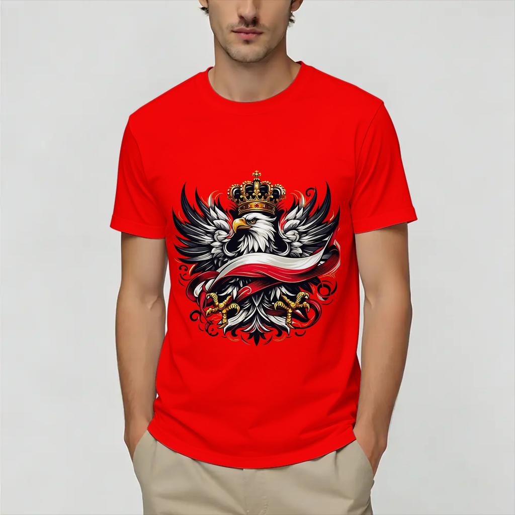 Vintage Poland Polish Flag TShirt for Unisex Funny Cotton Tees Round Neck Short Sleeve T Shirts Graphic Tops