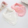 Baby Bibs For Girls 100% Cotton Newborn Princess Lace Bow Baby Bibs Cute Girls Boys Burp Cloth Infant Saliva Towels 0-2Y
