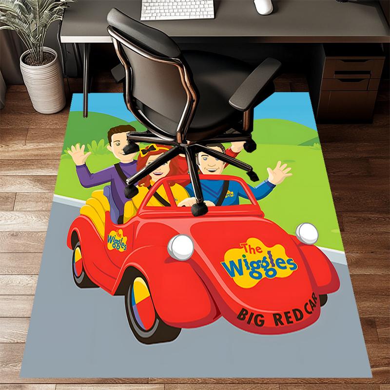 The Wiggles Polyester Carpet, Soft Indoor Mat for Office Chair, Living Room, Computer Desk - Decorative Home Office Rug Design