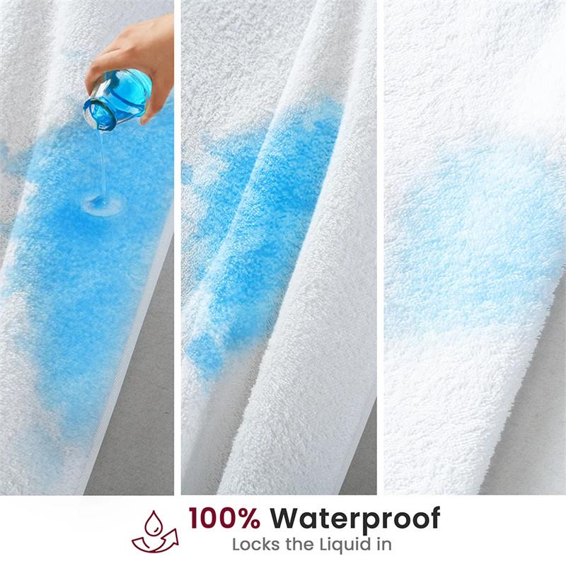 Водонепроницаемая простыня на резинке из махровой ткани, протектор матраса, 1 шт., хлопковая махровая ткань, водонепроницаемый наматрасник, защита для кровати