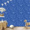 Wallpaper School Supplies Blue, Blue Center 50x1000