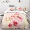 Комплект постельного белья 3D AU Custom/Europe, комплект пододеяльников USA Queen/King, комплект стеганого одеяла/покрывала, постельное белье Wedding Rose, прямая поставка