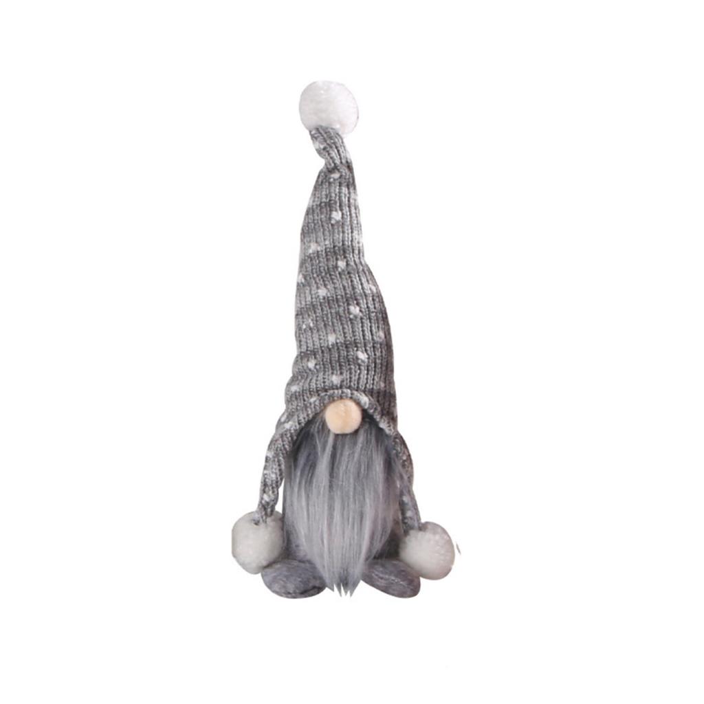 Рождественская кукла Рудольф Безликая Лесной человек Вязаная шапка Шар Гном Кукла Стоящие украшения