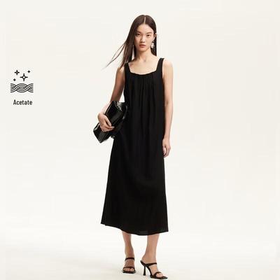 Summer Cut-out Pleated Slip Dress