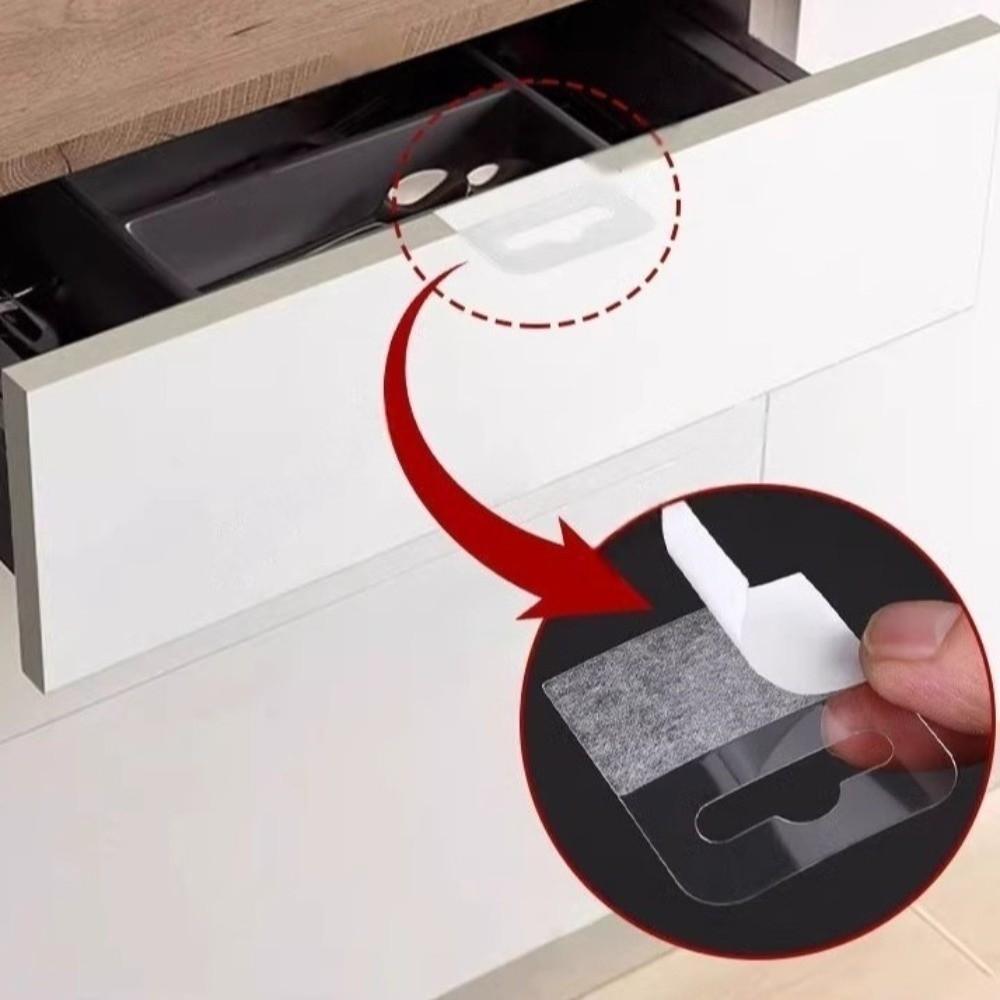 100PCS PET Plastic Adhesive Hang Tabs Self-Adhesive Store Retail Hang Tabs Merchandise Package