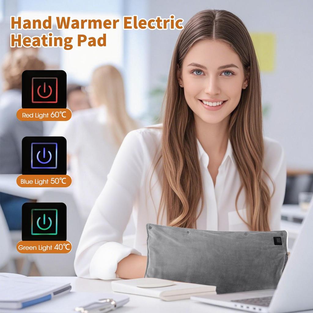 Electric Hand Warmers Rechargeable USB Heated Gloves Hand Warmers Pouch 3 Modes Heater Heating Pad For Outdoor Indoor Women Men