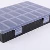 Clear Jewelry Box 24 Grids Plastic Bead Storage Container Earrings Organizer
