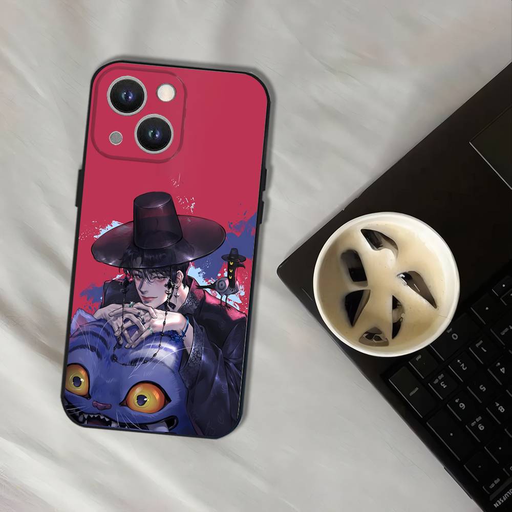 Аниме J-Jinu Sajaboys Чехол для телефона для iPhone 17,16,15,14,13,12,11,Pro,XS,Max,XR,Plus,E,SE4,Mini Черный Мягкий Чехол