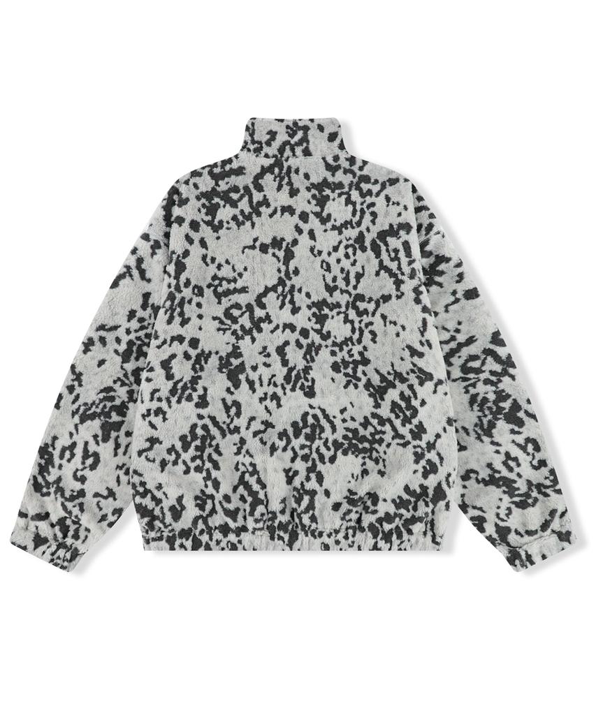 Yeseyesee Reversible Leopard Fleece Jacket Silver