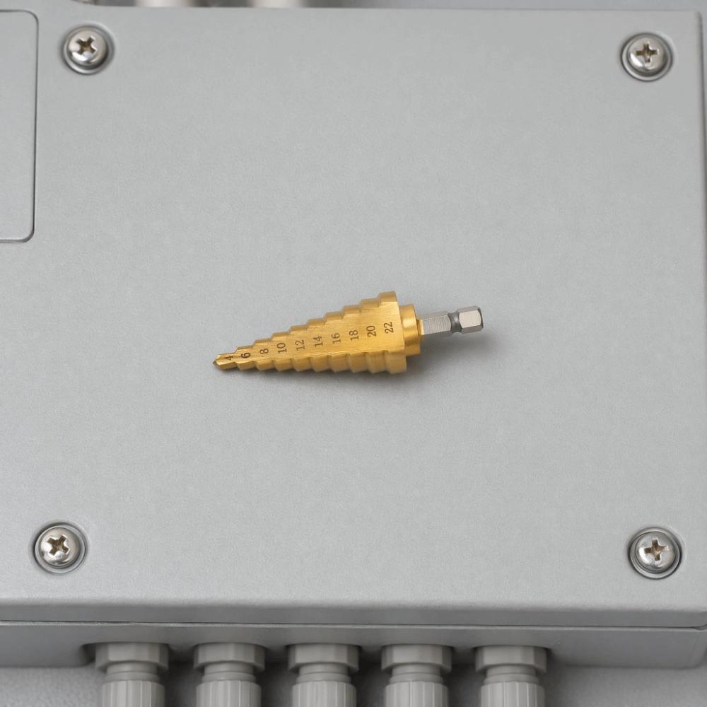Titanium Coated Hole Cutter Hex Shank Power Tools Durable Step Drill Bit Metal