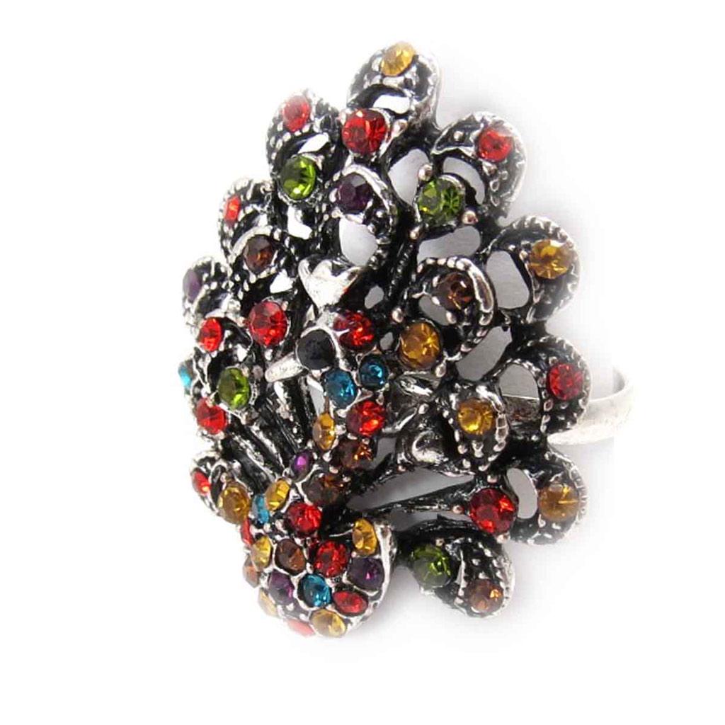 Les Trésors De Lily [J8014] - Дизайнерское кольцо «Величественный павлин»