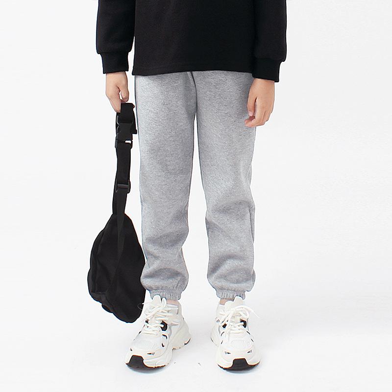 Korean Style Spring Children's Solid Color Trousers - New Girls' All-Match Casual Sports Pants