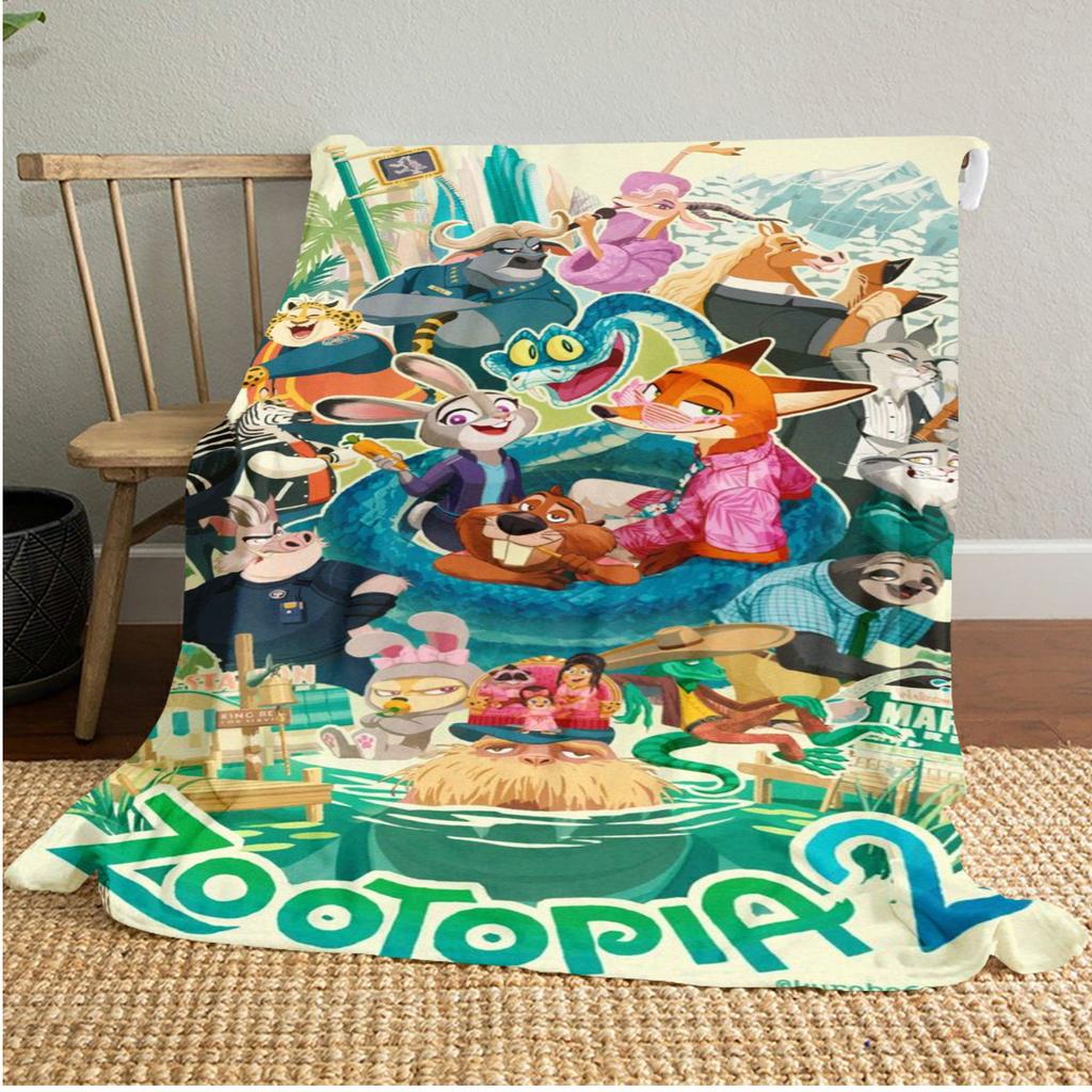 ZOOTOPIA Plush Blanket Soft Comfortable All Seasons Perfect Sofa Office Naps Outdoor Travel Makes Great Gift
