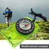 Multifunctional Orienteering Compass with Lanyard High Accurate Compact Size Portable Magnifying Glass Professional Compass Camping Gear