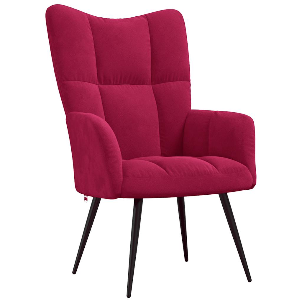 Red Wine Velvet Recliner