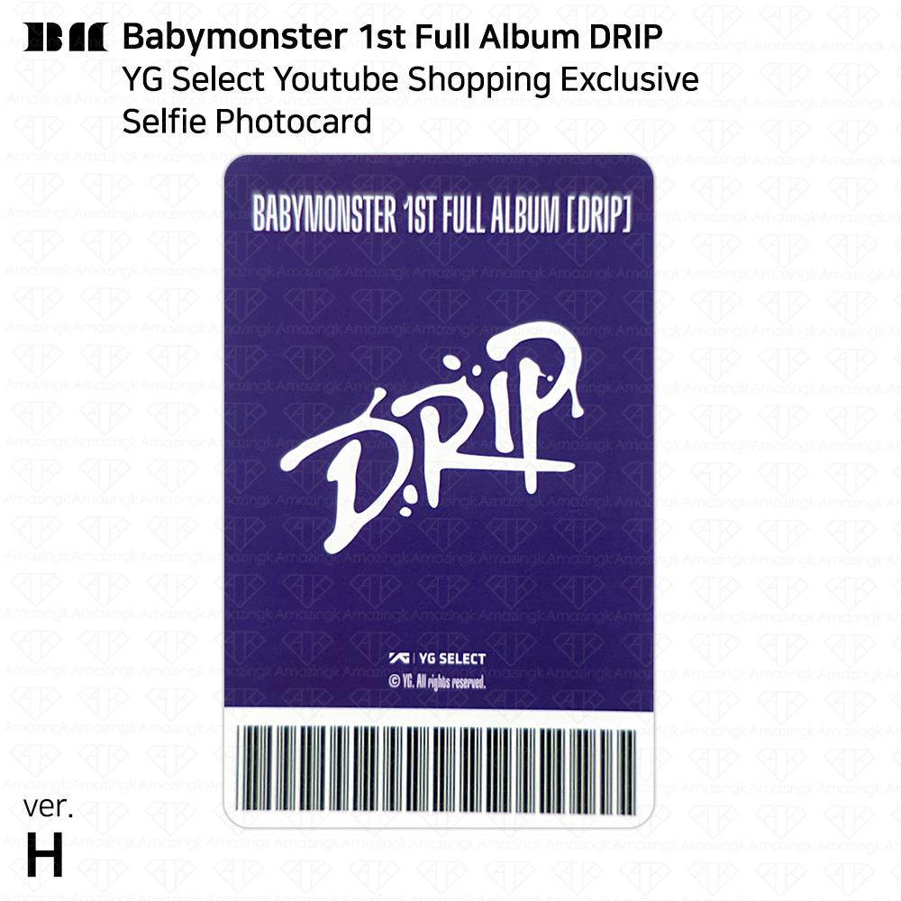 BABYMONSTER 1-й полноформатный альбом DRIP YG Select Youtube Shopping Эксклюзивная фотокарточка